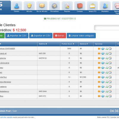 Registro de clientes