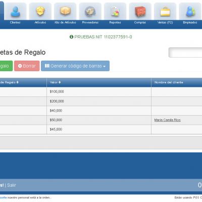 Tarjetas Regalo